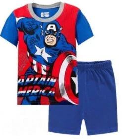 Pyjama Deux Pièces Captain America En Coton