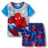 Pyjama Bleu Spiderman Deux Pièces En Coton -Mode Pyjamas Magasin pyjama deux pieces spiderman en coton 5