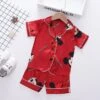 Pyjama Disney D’été Pour Enfant Mickey Rouge -Mode Pyjamas Magasin pyjama disney d ete pour enfant tete de mickey blanc