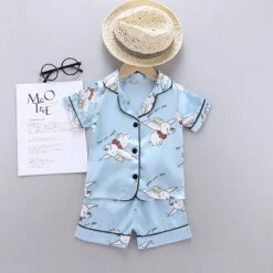 Pyjama Disney D’été Pour Enfant Dumbo Bleu