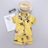 Pyjama Disney D’été Pour Enfant Mickey Jaune -Mode Pyjamas Magasin pyjama disney d ete pour enfant tete de mickey blanc 4