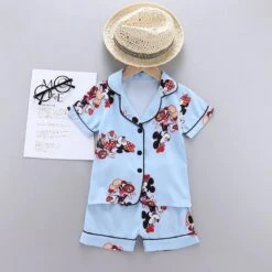 Pyjama Disney D’été Pour Enfant Minnie Bleu