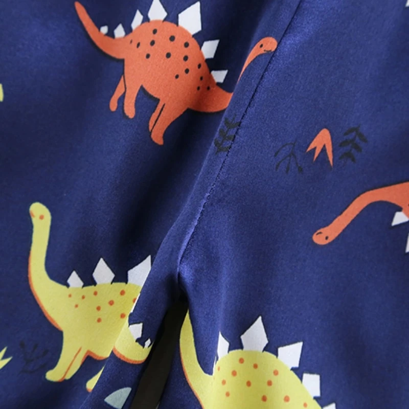 Pyjama Enfant Dinosaure Pour Garçon En Coton Bleu 5 Pyjama Enfant Dinosaure Pour Garçon En Coton Bleu – Image 3