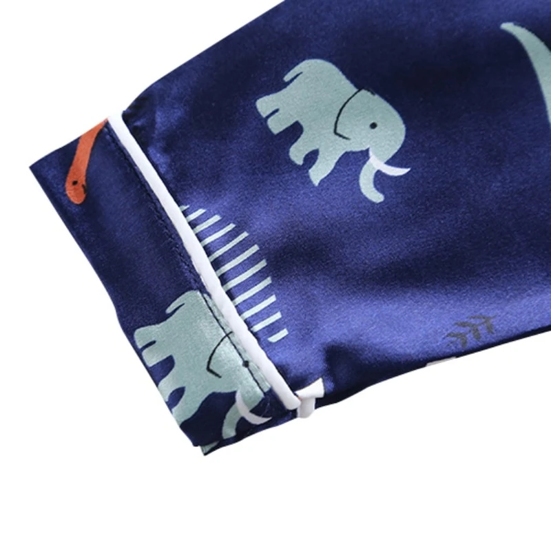 Pyjama Enfant Dinosaure Pour Garçon En Coton Bleu 8 Pyjama Enfant Dinosaure Pour Garçon En Coton Bleu – Image 6