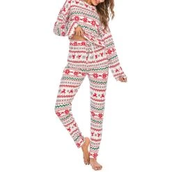 Pyjama Noel Adulte Impression Cerf -Mode Pyjamas Magasin pyjama noel adulte impression cerf 4