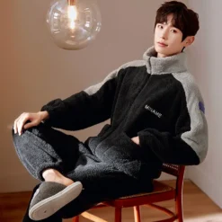 Pyjama Noir D’hiver Pour Homme