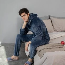 Pyjama Pour Homme Chaud à Capuche -Mode Pyjamas Magasin pyjama pour homme chaud a capuche 4
