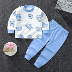 Pyjama Pour Petit Garçon En Coton Motif éléphant