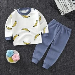 Pyjama En Coton Motif Banane Pour Enfants