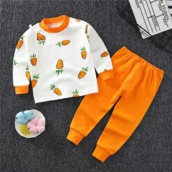 Pyjama Unisexe Pour Enfant En Coton Motif Carotte
