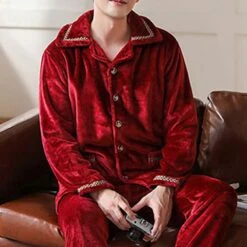 Pyjama Rétro D’hiver Pour Homme -Mode Pyjamas Magasin pyjama retro d hiver pour homme 3