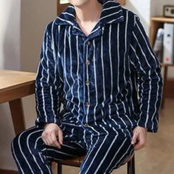 Pyjama Rétro D’hiver Pour Homme -Mode Pyjamas Magasin pyjama retro d hiver pour homme 4