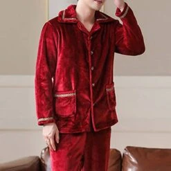 Pyjama Rétro D’hiver Pour Homme -Mode Pyjamas Magasin pyjama retro d hiver pour homme 5