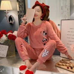 Pyjama Rose Mickey Pour Femme