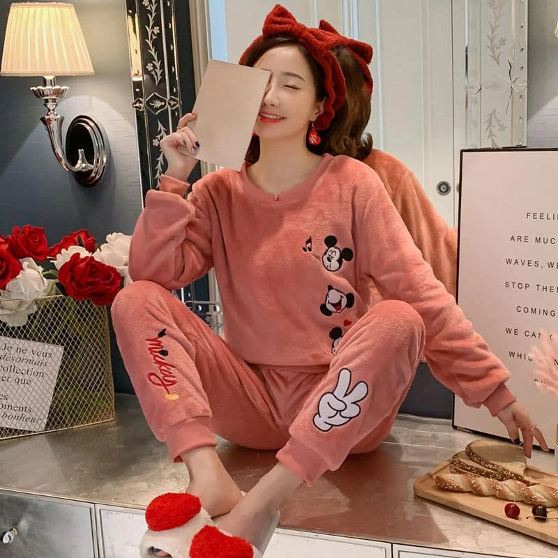 Pyjama Rose Mickey Pour Femme 3 Pyjama Rose Mickey Pour Femme