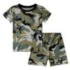 Pyjama T-shirt Et Short Camouflage Pour Garçon -Mode Pyjamas Magasin pyjama t shirt et short a motif moto pour garcon
