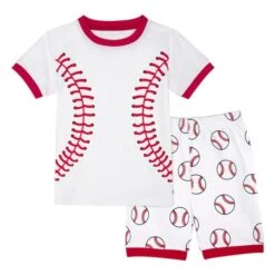 Pyjama T-shirt Polo Et Short à Motif Baseball