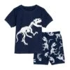 Pyjama T-shirt Polo Et Short à Motif Dinosaure