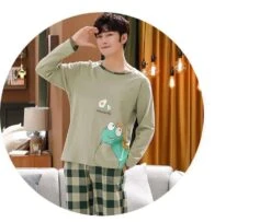 Pyjama Vert Avocat Pour Homme -Mode Pyjamas Magasin pyjama vert avocat pour homme 4