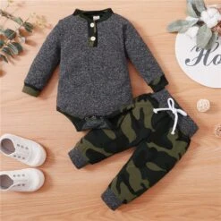 Tenue 2 Pièces à Manches Longues Pour Bébé -Mode Pyjamas Magasin tenue 2 pieces a manches longues pour bebe 5