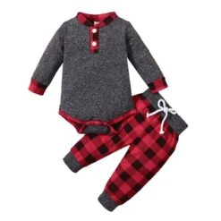 Tenue 2 Pièces à Manches Longues Pour Bébé -Mode Pyjamas Magasin tenue 2 pieces a manches longues pour bebe 8